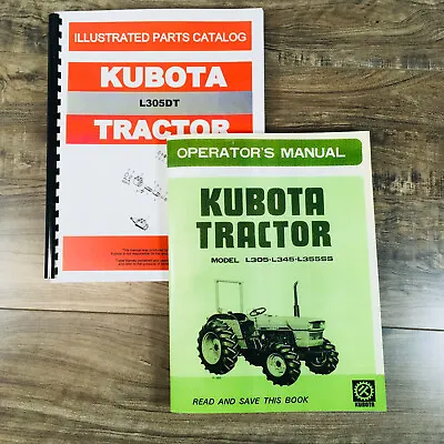 Buy Kubota L305 L305Dt Tractor Operators Owners Manual Parts Catalog Set 4Wd 2Wd • 45.97$
