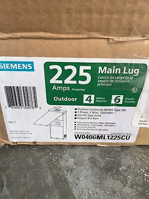 Buy 225amp Outdoor 4/6 Circuit Siemens Disconnect/load Center  • 365$