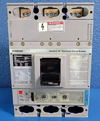 Buy Siemens Sensitrip III Electronic Circuit Breaker SHJD69200NT SHJD6-A • 159.96$
