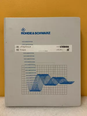 Buy Rohde & Schwarz 1157.2597.44-01 Firmware For FSP/FSU R&S FS-K8 Software Manual • 42.49$