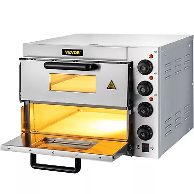 Buy VEVOR Commercial Countertop Pizza Oven Electric Pizza Oven 14  Double Deck Pizza • 254.99$