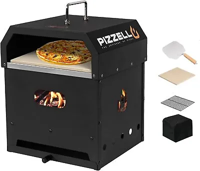 Buy PIZZELLO 4-in-1 Outdoor Pizza Oven  12  Or 16  Wood Fired Oven With Stone • 102.99$