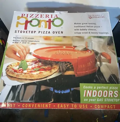 Buy Pizzeria Pronto Stovetop Pizza Oven Indoors Gas Stove Only PC0601 Pizza Stone • 35.97$