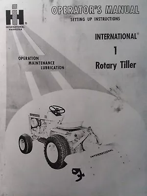 Buy International Cub Cadet Ih Lawn Garden Tractor No.1 Rotary Tiller Owners Manual • 39.95$