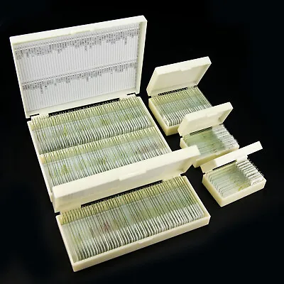 Buy 10pcs-200pcs Glass Prepared Microscope Slides Specimen For Lab Biological Usage • 11.90$