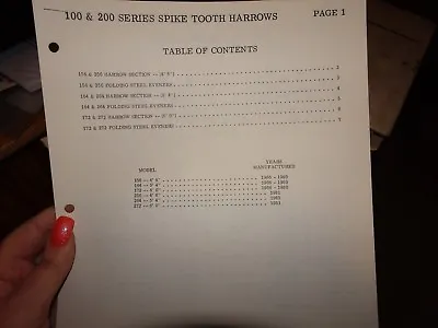 Buy Kewanee Parts Manual 100 200 Series Spike Tooth Harrows • 5$