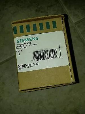 Buy New Siemens Vf125 3vf2313-1ft41-0aa0 3 Pole 125a 415v Circuit Breaker • 125$