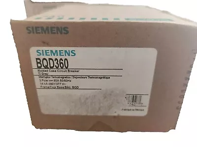 Buy Bqd360 Siemens Circuit Breaker Bolt-on 3 Pole 60 Amp 480y/277 Vac New • 149.99$