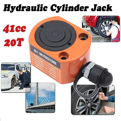 Buy 20 T Hydraulic Cylinder Jack Mini Hydraulic Ram Low Profile Lifting Cylinder • 112$