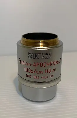 Buy Zeiss Microscope Epiplan Apochromate 100x / 0.95 HD DIC 1017-544 1103-190 Lens. • 1,000$