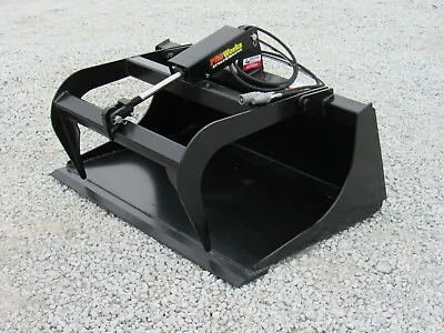 Buy 48  Solid Bottom Smooth Bucket Grapple Attachment Fits Quick Attach Loader • 1,499.99$