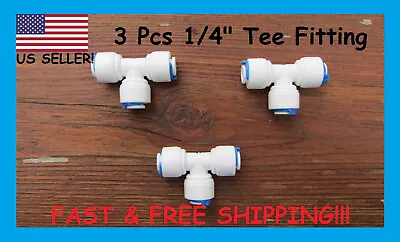 Buy 3 Pcs 1/4  Tee Fitting For Reverse Osmosis Water Purification System • 8.99$