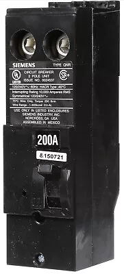 Buy Siemens QN2200R 200-Amp 2 Pole 240-Volt Circuit Breaker  Open Box • 78$