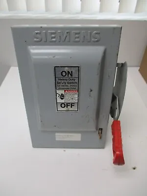 Buy Siemens Hnf361, Used Hd Safety Switch Type Vbii, 30amp Indoors, 600v • 83$