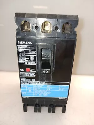 Buy Siemens Ed43b040 40 Amp Circuit Breaker 3 Pole 480 Vac Black Label • 179.99$