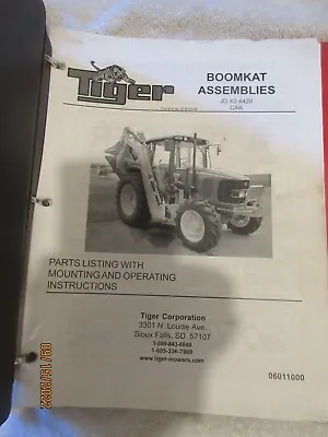 Buy Tiger Corp Boomkat Boom Mower Cutter Maintenance Assembly & Parts Manual & Video • 18.55$