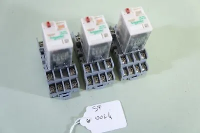 Buy Lot Of 3 Schneider Electric Relays RXM4AB2F7 120V Coil- 6A -w/ IDEC SY4S-05 Base • 24.97$
