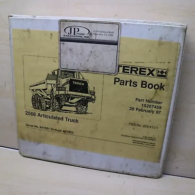 Buy TEREX 2566 Articulated Dump Truck Spare Parts Manual Catalog Index List Book • 63.75$