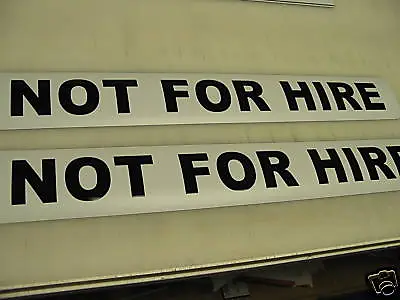 Buy NOT FOR HIRE Magnetic Signs To Fit Car, Tow Truck, Van SUV US DOT Approved Size • 21.95$