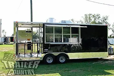 Buy NEW 8.5 X 22 Enclosed Mobile Kitchen Food Vending Concession BBQ Smoker Trailer • 9,100$