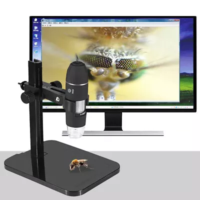 Buy 8LED 1000X USB Digital Microscope Endoscope Magnifier Camera W/ Stand Black Z3I4 • 17.79$