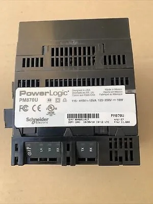Buy PowerLogic PM870u With PM8ECC  Card Schneider Electric Power Meter USED • 1,050$