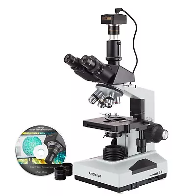 Buy AmScope T490A-8M 40X-1600X Lab Clinic Vet Trinocular Microscope + 8MP Dig Camera • 619.99$