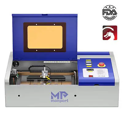 Buy Monport 40W Pro Laser Engraver CO2 Laser Engraver & Cutter (8  X 12 ) • 449$