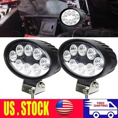 Buy 2PCS 24W LED Work Light Oval Cab Headights For John Deere Kubota Case Tractor • 44.99$