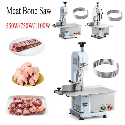 Buy Electric Commercial Frozen Meat Bone Saw Butcher Band Saw Cut Machine W/6 Blades • 379.79$