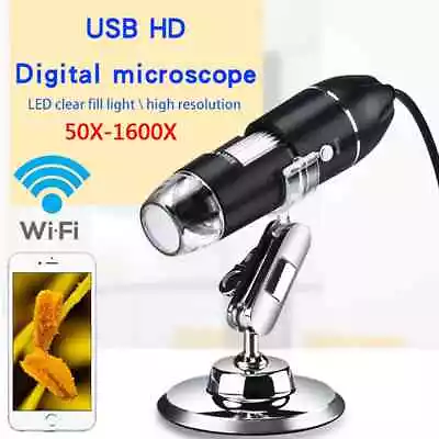 Buy Adjustable Digital Microscope USB Magnifier Electronic Magnification Endoscope • 30.98$