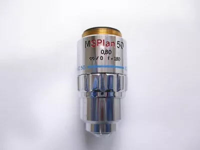 Buy OLYMPUS MSPlan 50X 0.80 Infinity /0 F=180 Microscope Objective Lens S Plan • 120$