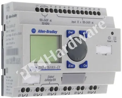 Buy Allen Bradley 1760-L18AWA-EX /B Pico Controller 18-P Expandable I/O 100-240VAC • 795.01$