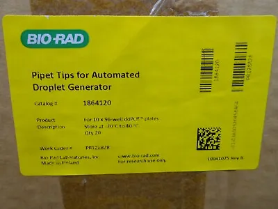 Buy BioRad 1864120 1920 Pipet Tips For Automated Droplet Generator • 199.99$