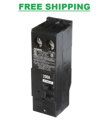 Buy 200 Amp Double-Pole 240V Circuit Breaker Plug-In Type Durable 4 Inch Frame Black • 147.38$