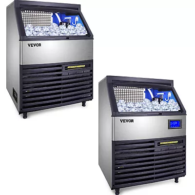 Buy VEVOR Commercial Ice Maker Ice Cube Machine 265-440LBS SUS W/77LBS Bin Storage • 1,305.99$