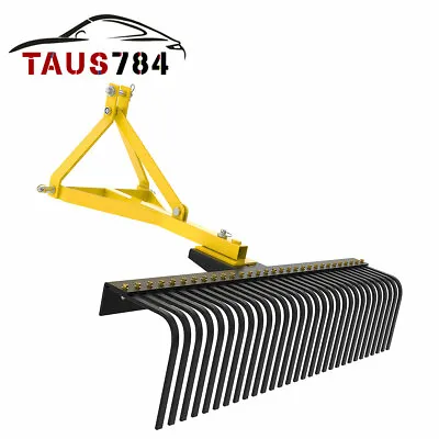 Buy 3 Point 60'' Landscape Rock Rake For Category 1 Tractor Attachment Gravel Lawn • 495.99$