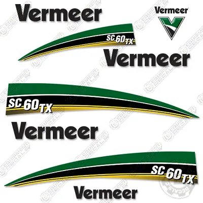 Buy Fits Vermeer SC 60 TX Stump Grinder Decal Kit (Curved) SC60TX • 149.95$