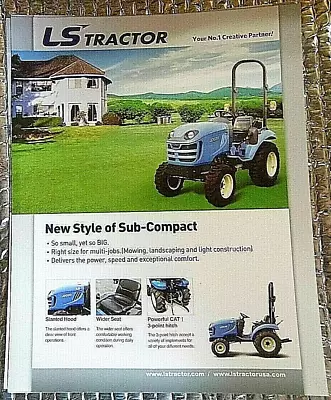 Buy Factory  Dealership Spec Brochure LS Tractor J Series Sub Compact FREE SHIPPING • 12.50$