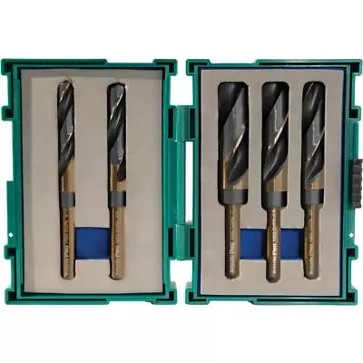 Buy Grizzly PRO T31987 5 Pc. M35 Cobalt Silver & Deming Drill Bit Set • 128.95$