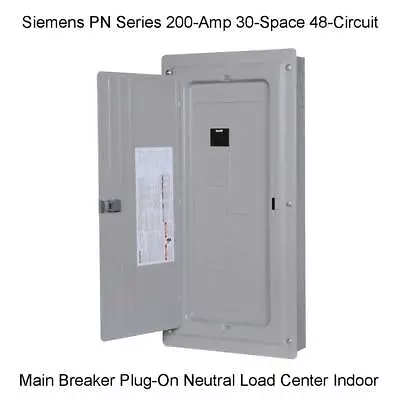 Buy Siemens Neutral Load Center 200-Amp 30-Space 48-Circuit Main Lug Plug-On Indoor • 199.88$