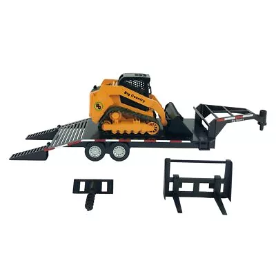 Buy Big Country Toys 1/20 Track Skid Steer Attachments Flatbed Gooseneck Trailer 450 • 54.95$