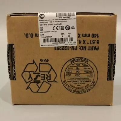 Buy New Factory Sealed 1763-L16AWA SER B MicroLogix 1100 16 Point Controller • 1,062.95$