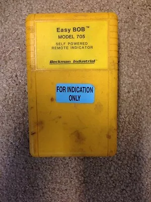 Buy Beckman Industrial Easy BOB Model 705 Self Powered Remote Indicator Used 25 Pin • 15.45$