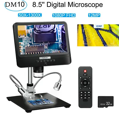 Buy TOMLOV 8.5'' Microscope 50X-1300X Magnification 1080P FHD Soldering Microscope • 159.65$