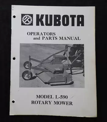 Buy Kubota Tractor  Model L-590  Mower Deck  Owner Operators & Parts Catalog Manual • 19.95$