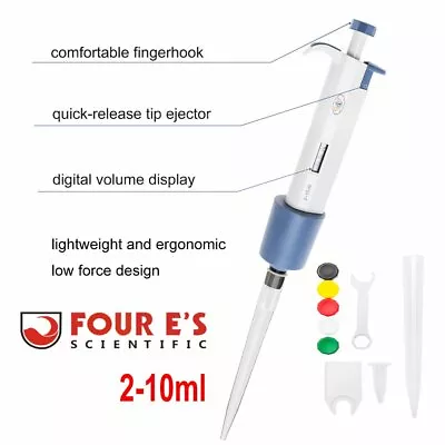 Buy MicroPette Single-channel Pipette Adjustable Variable 2-10ml Volume Pipettor Lab • 27.88$