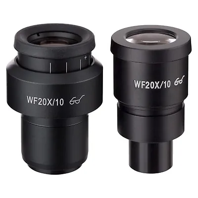 Buy AmScope Pair Of Extreme Widefield 20X Eyepieces (30mm) With One Focusable • 82.99$