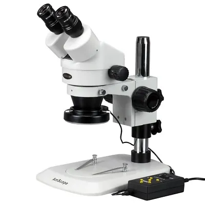 Buy AmScope 3.5X-90X Stereo Zoom Microscope With Variable 144-LED Ring Light • 550.99$
