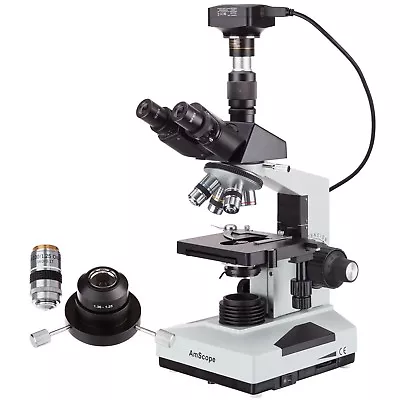 Buy AmScope 40X-2000X Trinocular Compound Darkfield Microscope + USB3.0 Camera • 1,278.99$